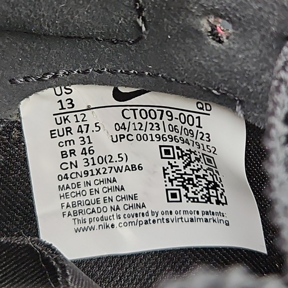 Nike Air Zoom LJ Elite Black Anthracite Track Spikes Mens Size 13 CT0079-001 - Picture 8 of 8